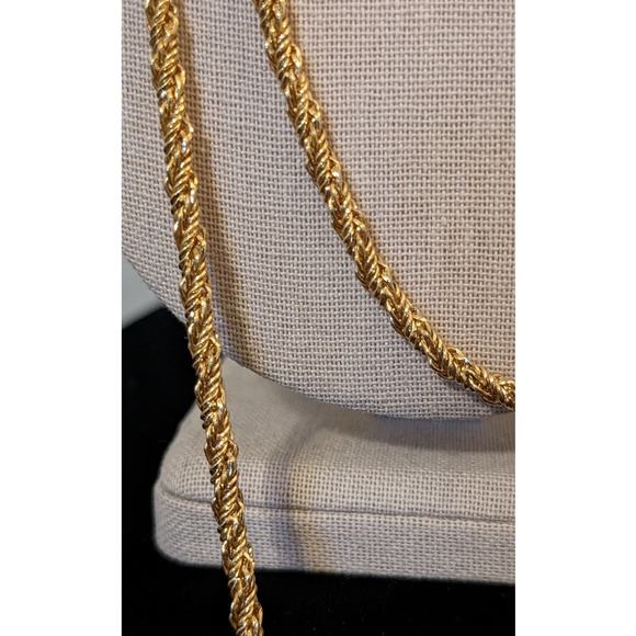 Monet Shiny Diamond Cut Gold Tone Chain W/ Special Monet Clasp 58" Necklace - Picture 3 of 6